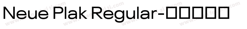 Neue Plak Regular字体转换